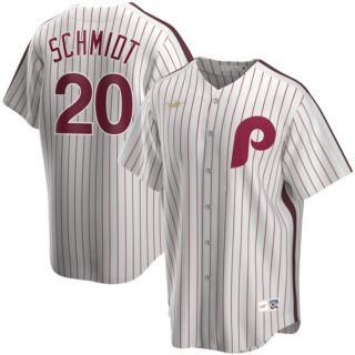 Philadelphia Phillies #20 Mike Schmidt Nike Home Cooperstown Collection Player MLB Jersey White