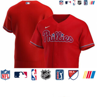 Philadelphia Phillies Men's Nike Red Alternate 2020 Authentic Team MLB Jersey