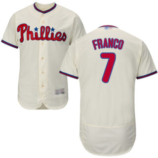 Phillies #7 Maikel Franco Cream Flexbase Authentic Collection Stitched Baseball Jersey