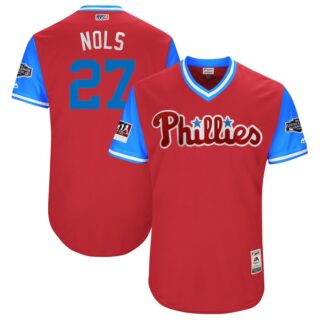 Phillies 27 Aaron Nola Nols Red 2018 Players' Weekend Authentic Team Jersey