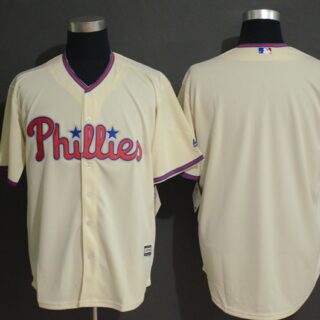 Phillies Blank Cream Cool Base Jersey