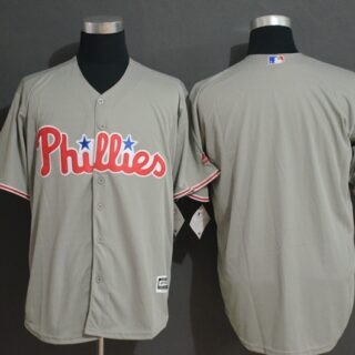 Phillies Blank Gray Cool Base Jersey