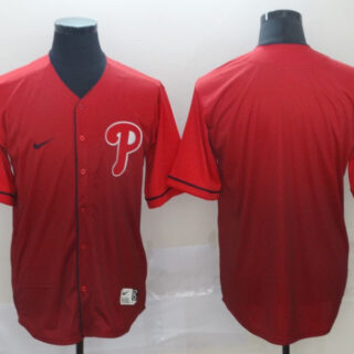 Phillies Blank Red Drift Fashion Jersey