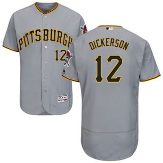 Pirates #12 Corey Dickerson Grey Flexbase Authentic Collection Stitched Baseball Jersey