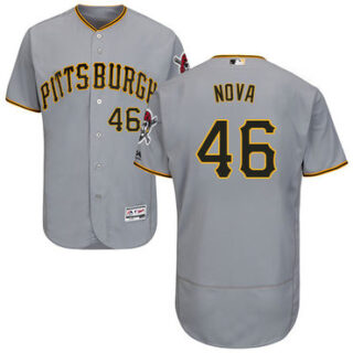 Pirates #46 Ivan Nova Grey Flexbase Authentic Collection Stitched Baseball Jersey