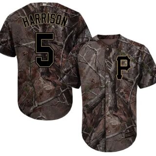Pirates #5 Josh Harrison Camo Realtree Collection Cool Base Stitched Baseball Jersey