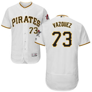 Pirates #73 Felipe Vazquez White Flexbase Authentic Collection Stitched Baseball Jersey
