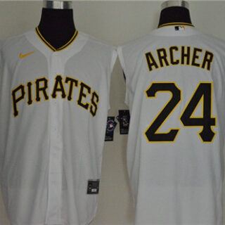 Pirates 24 Chris Archer White Nike Cool Base Sleeveless Jersey