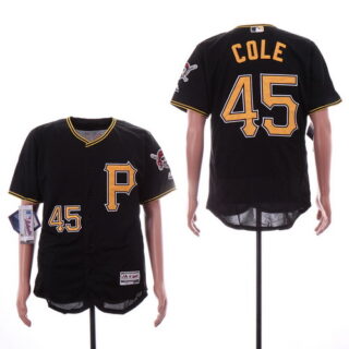 Pirates 45 Gerrit Cole Black Flexbase Jersey