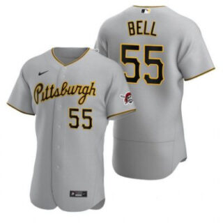 Pirates 55 Josh Bell Gray Flexbase Jersey