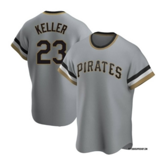 Pittsburgh Pirates #23 Mitch Keller Men's Nike Gray MLB Jersey