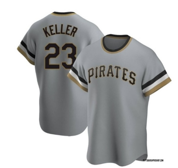 Pittsburgh Pirates #23 Mitch Keller Men's Nike Gray MLB Jersey