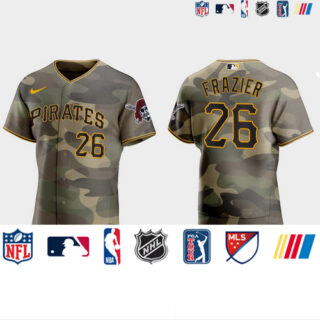 Pittsburgh Pirates #26 Adam Frazier Men's Nike 2021 Armed Forces Day Authentic MLB Jersey -Camo