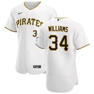 Pittsburgh Pirates #34 Trevor Williams Men's Nike White Home 2020 Authentic Player MLB Jersey