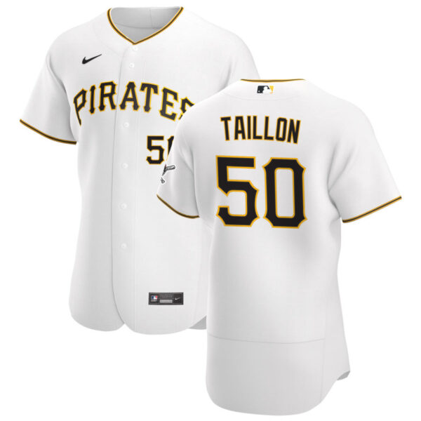 Pittsburgh Pirates #50 Jameson Taillon Men's Nike White Home 2020 Authentic Player MLB Jersey