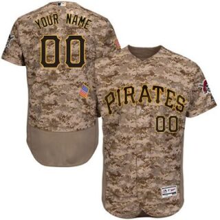 Pittsburgh Pirates Camo Men's Customized Flexbase Jersey