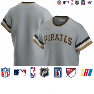 Pittsburgh Pirates Nike Road Cooperstown Collection Team MLB Jersey Gray