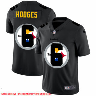 Pittsburgh Steelers #6 Devlin Hodges Men's Nike Team Logo Dual Overlap Limited NFL Jersey Black
