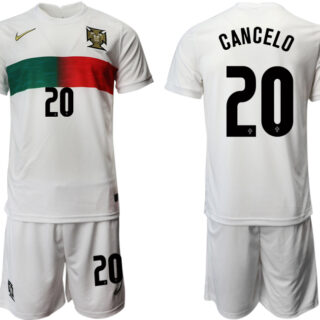 Portugal 20 CANCELO Away 2022 FIFA World Cup Qatar Soccer Jersey