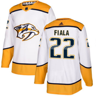 Predators #22 Kevin Fiala White Road Authentic Stitched Hockey Jersey