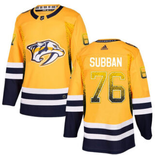 Predators 76 P.K. Subban Gold Drift Fashion Adidas Jersey