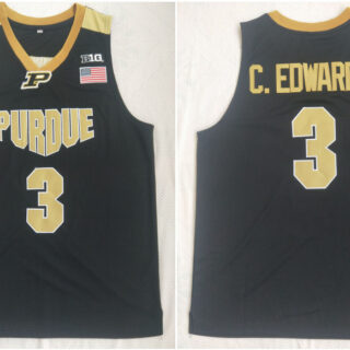 Purdue 3 Carsen Edwards Black College Basketball Jersey
