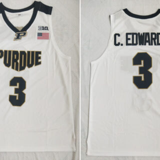 Purdue 3 Carsen Edwards White College Basketball Jersey