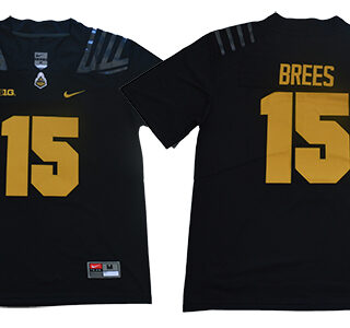 Purdue Boilermakers 15 Drew Brees Black Nike College Football Jersey