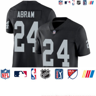 Raiders #24 Johnathan Abram Black Team Color Youth Stitched Football Vapor Untouchable Limited Jersey