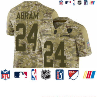 Raiders #24 Johnathan Abram Camo Youth Stitched Football Limited 2018 Salute to Service Jersey