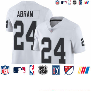 Raiders #24 Johnathan Abram White Youth Stitched Football Vapor Untouchable Limited Jersey