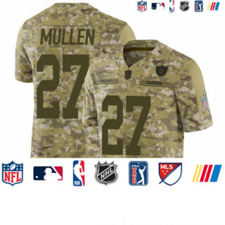 Raiders #27 Trayvon Mullen Camo Men's Stitched Football Limited 2018 Salute To Service Jersey