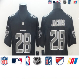 Raiders 28 Josh Jacobs Black Impact Rush Limited Jersey