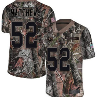 Rams #52 Clay Matthews Camo Men's Stitched Football Limited Rush Realtree Jersey
