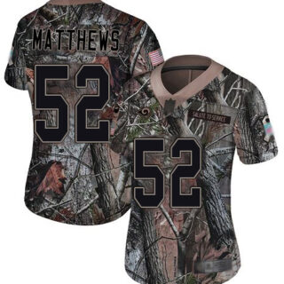 Rams #52 Clay Matthews Camo Women's Stitched Football Limited Rush Realtree Jersey