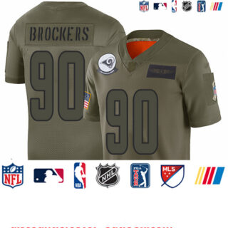 Rams #90 Michael Brockers Camo Youth Stitched Football Limited 2019 Salute to Service Jersey