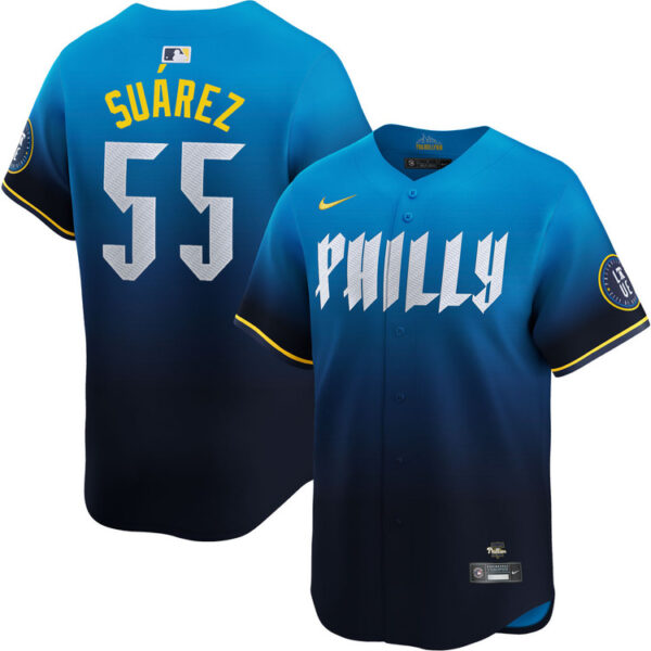 Men's Ranger Suarez #55 Philadelphia Phillies City Connect Limited Jersey