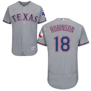 Rangers #18 Drew Robinson Grey Flexbase Authentic Collection Stitched Baseball Jersey