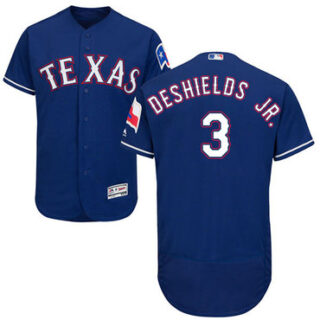Rangers #3 Delino DeShields Jr. Blue Flexbase Authentic Collection Stitched Baseball Jersey