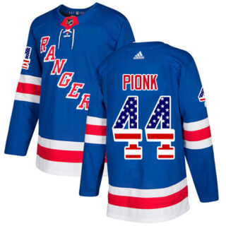 Rangers #44 Neal Pionk Royal Blue Home Authentic USA Flag Stitched Hockey Jersey