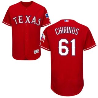 Rangers #61 Robinson Chirinos Red Flexbase Authentic Collection Stitched Baseball Jersey