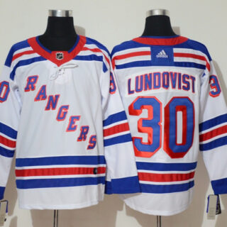 Rangers 30 Henrik Lundqvist White Adidas Jersey