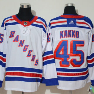 Rangers 45 Kaapo Kakko White Adidas Jersey