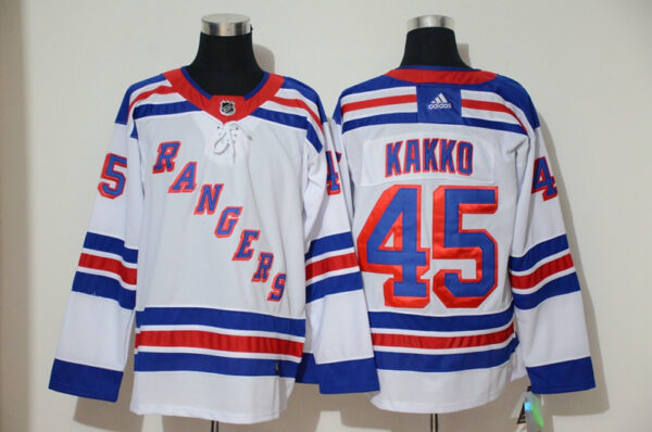 Rangers 45 Kaapo Kakko White Adidas Jersey