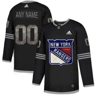 Rangers Black Shadow Logo Print Men's Customized Adidas Jersey
