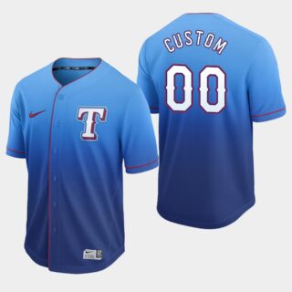 Rangers Custom Royal Fade Authentic Jersey