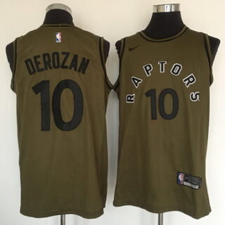 Raptors 10 DeMar DeRozan Olive Nike Swingman Jersey