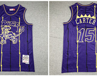 Raptors 15 Vince Carter Purple 1998-99 Hardwood Classics Jersey
