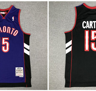 Raptors 15 Vince Carter Purple Black 1999-00 Hardwood Classics Jersey_1