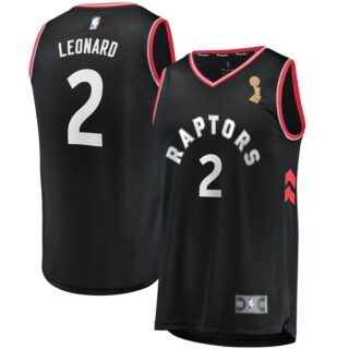 Raptors 2 Kawhi Leonard Black 2019 NBA Finals Champions Swingman Jersey